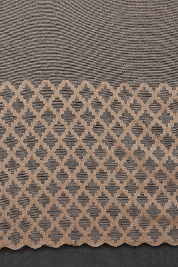 Osmanli Model Mink Color Single Wing Sewn Pleated Background Curtain 300*260 cm