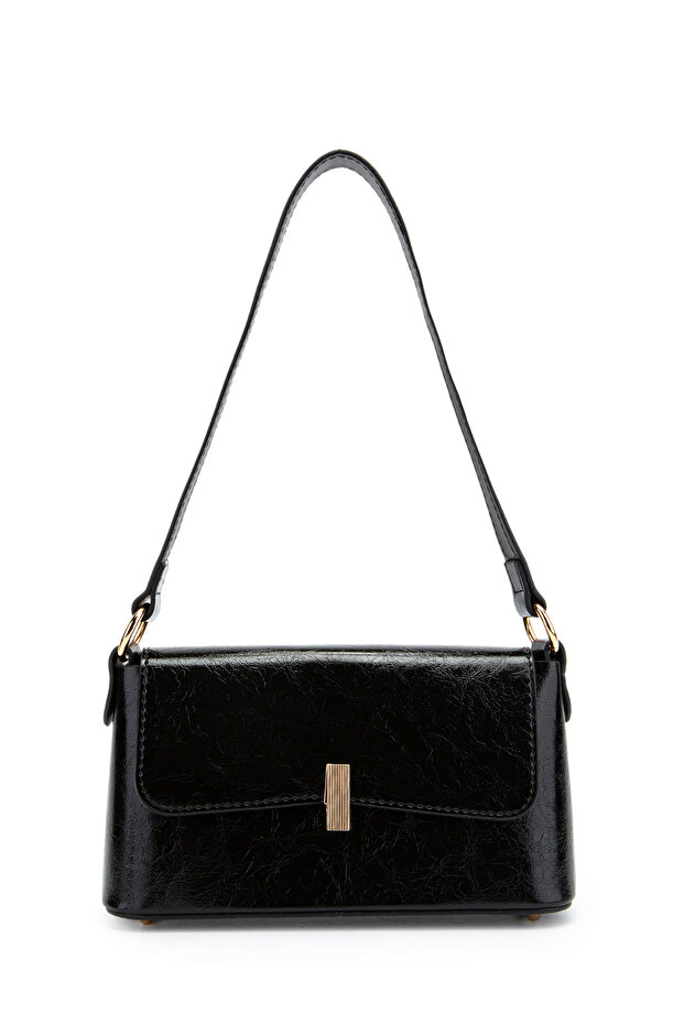 Covered Baguette Lara Women's Hand and Shoulder Bag Bag Plain Black