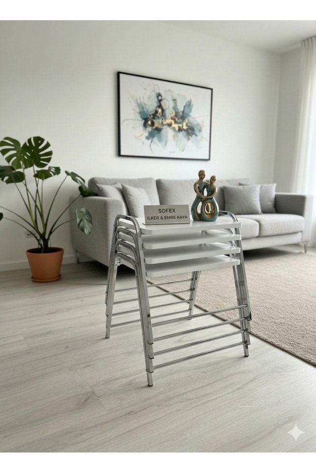 4'LÜ TEPSİ MODEL MODERN SEHPA