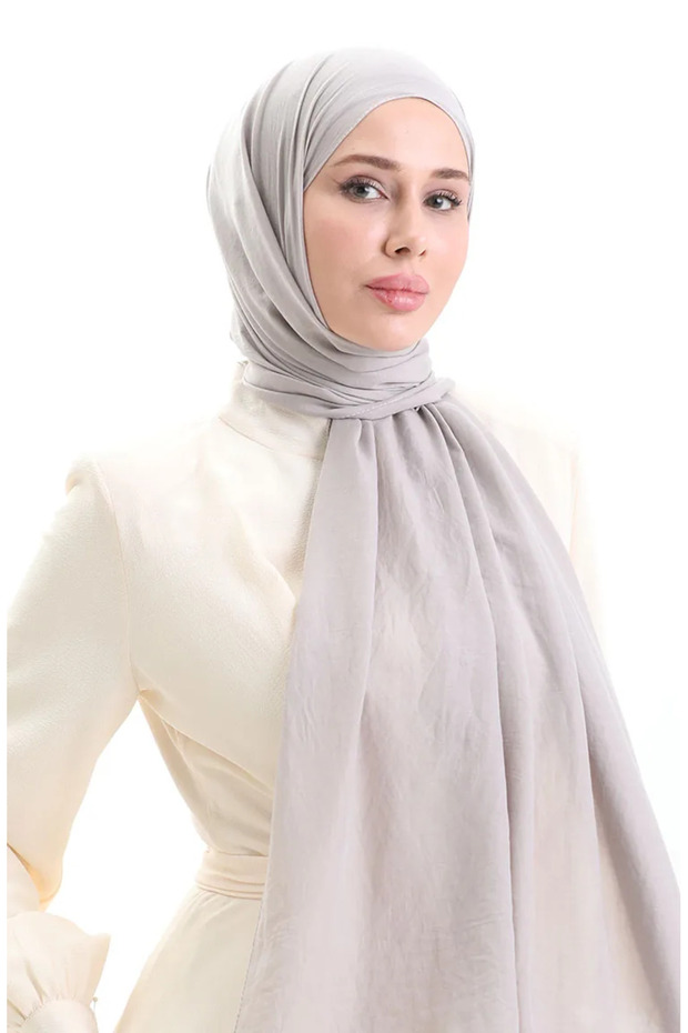 شال قطني ناعم 70283-01 حجر