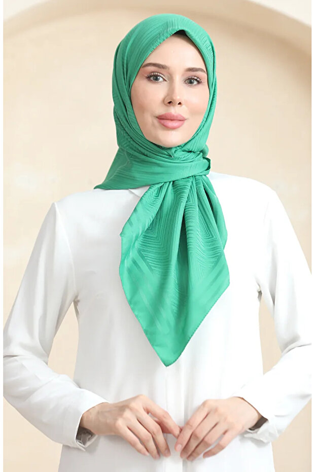 Grass Green Jacquard Scarf - 90168-04