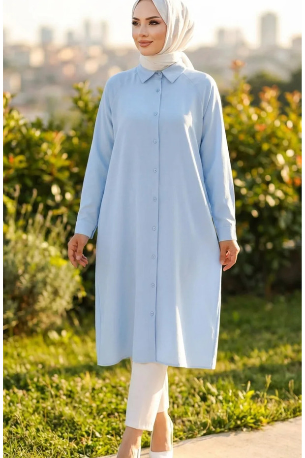 Raglan Sleeve Tunic 4066-04 Baby Blue
