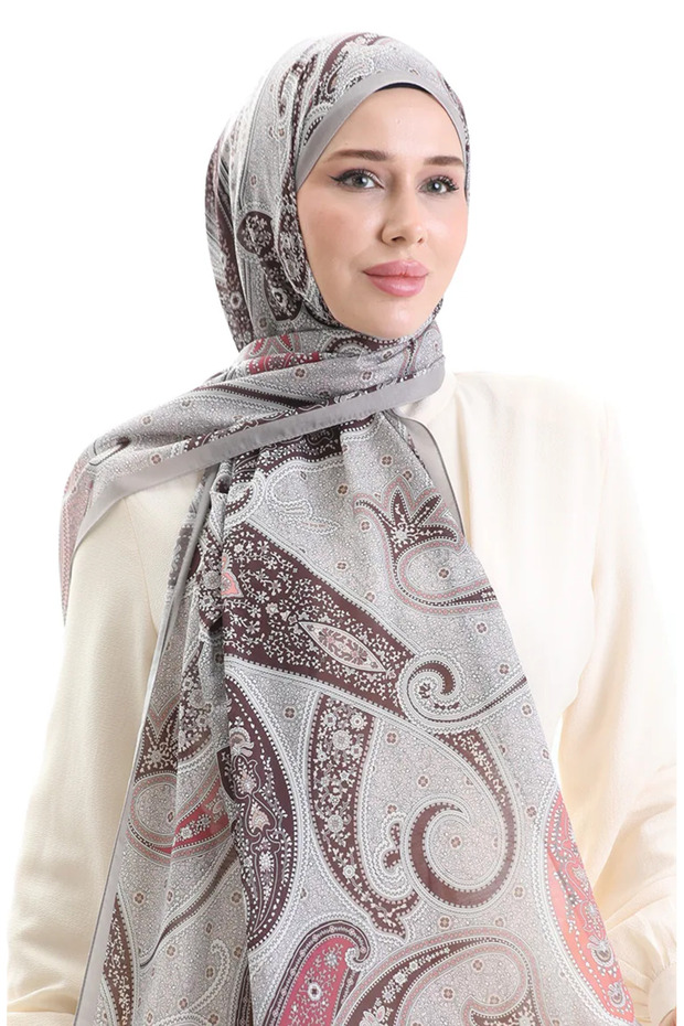 شال قطني منقوش من كاراكا 82001-06 بلاط المنك