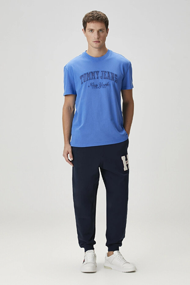 Tjm Towel Patch Terry Pant Men's Navy Blue Sweatpants Dm0Dm21277Dyy