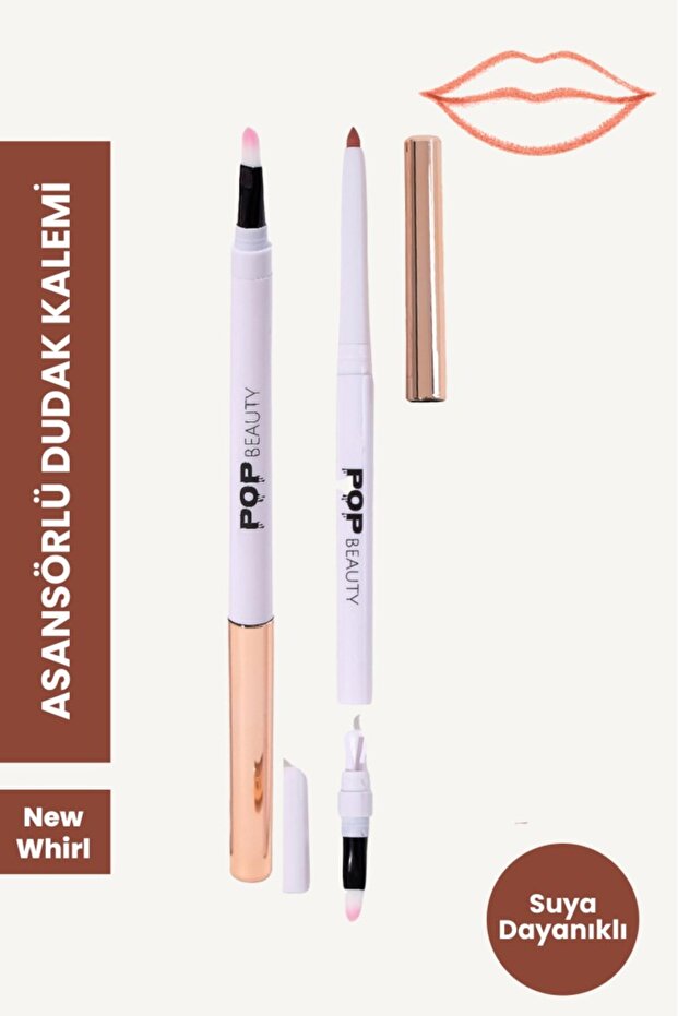 Dudak Kalemi, Suya Dayanıklı, Asansörlü, Waterproof Lıplıner- New Whirl 8684415590138 - 1