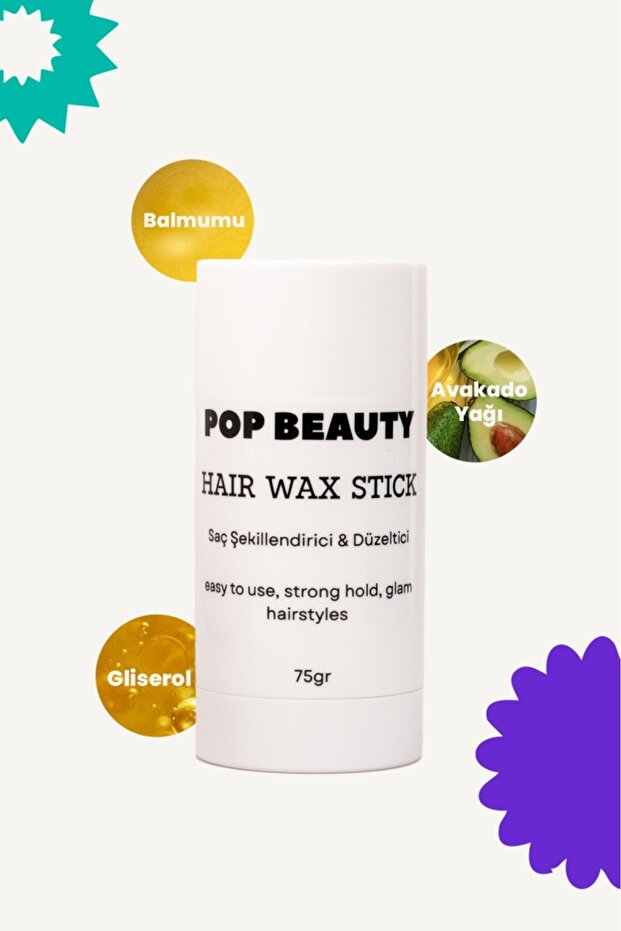 Saç Şekillendirici Stick Wax, Hair Wax Stick, 75gr POPBeautywax - 3