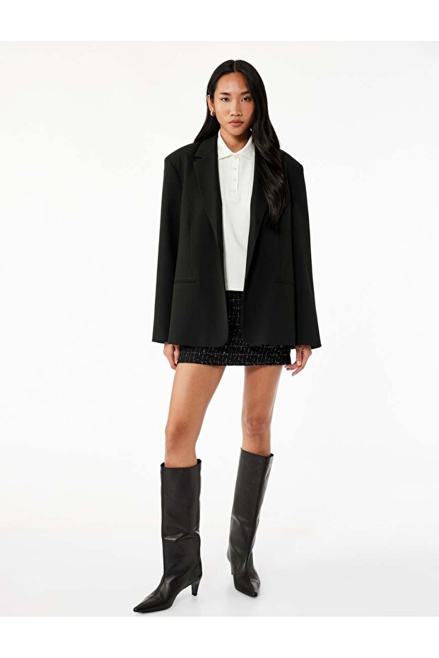 Glitter A-Line Mini Tweed Skirt