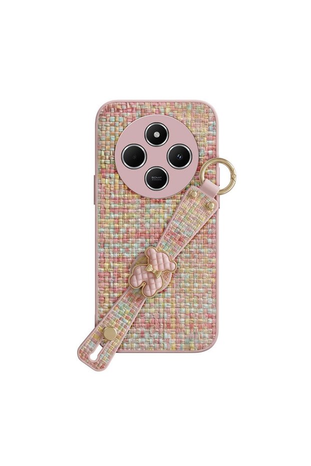 Xiaomi Redmi 14C Compatible Case Teddy Silicone Case Pink
