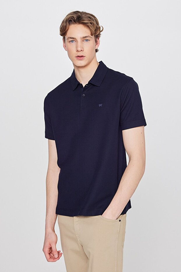 100% Cotton Regular Fit Normal Cut Polo Neck T-Shirt