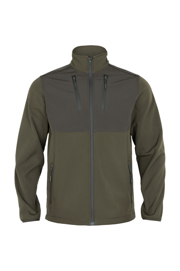 Scandinavian Softshell Jacket, Willow green/Shadow brown