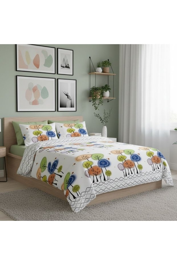 Double bed linen, Elvo stylized trees