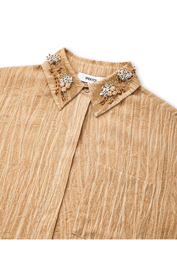 Nakışlı ve işlemeli gömlek - 4