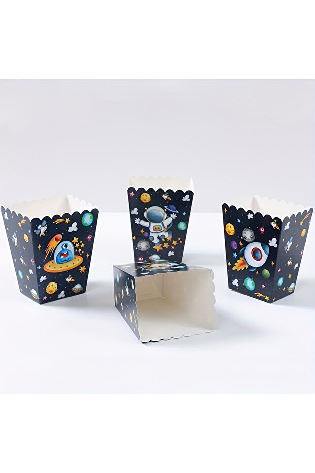Astronaut Rocket Themed Popcorn Box 10 Piece Party Set