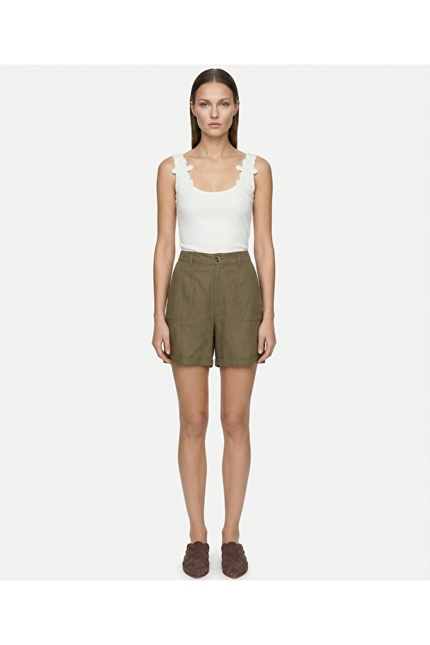 Regular Normal Bel Bermuda/Şort - 1