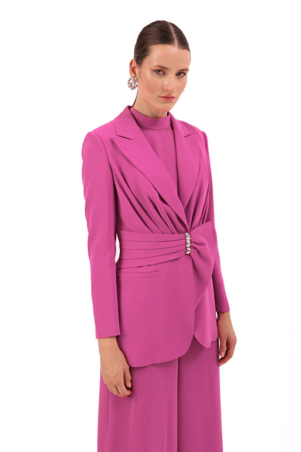 Purple Jacket with Stone Detail