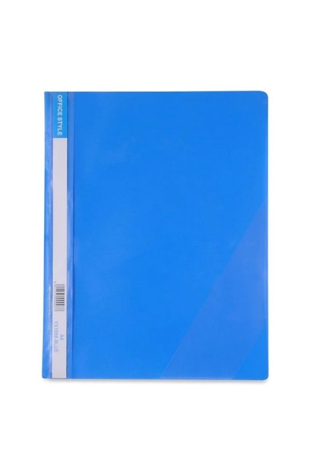 Plastic File with A4 Rail Blue