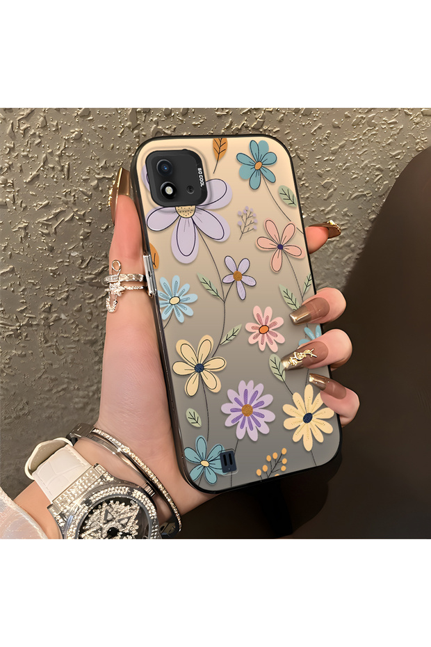 Realme C20/C20A Compatible Stylish Floral Pattern Anti-Drop Phone Case