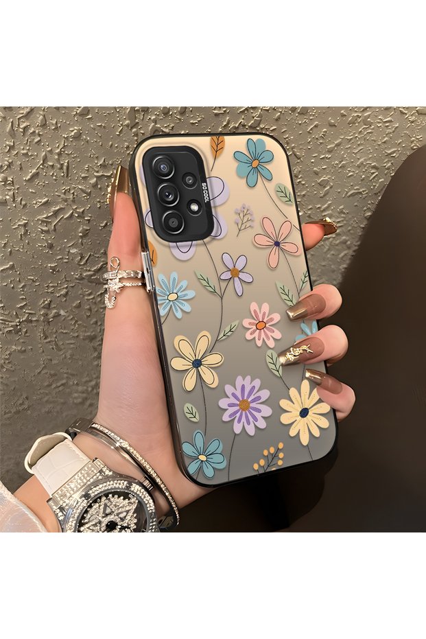 Samsung Galaxy A52/A52S Compatible Stylish Floral Pattern Anti-Drop Phone Case