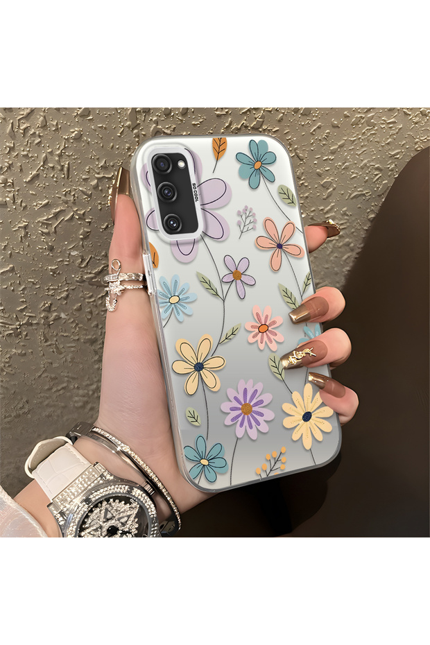 Samsung Galaxy S20 Fe 4G/5G Compatible Stylish Floral Pattern Anti-Drop Protective Phone Case