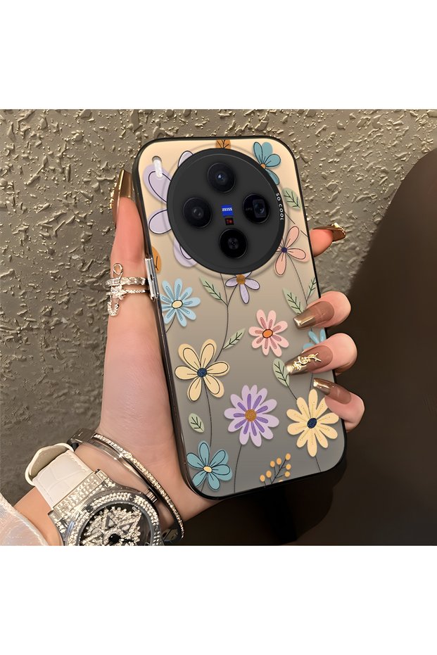 Vivo X300 Compatible Stylish Floral Pattern Drop-Proof Phone Case