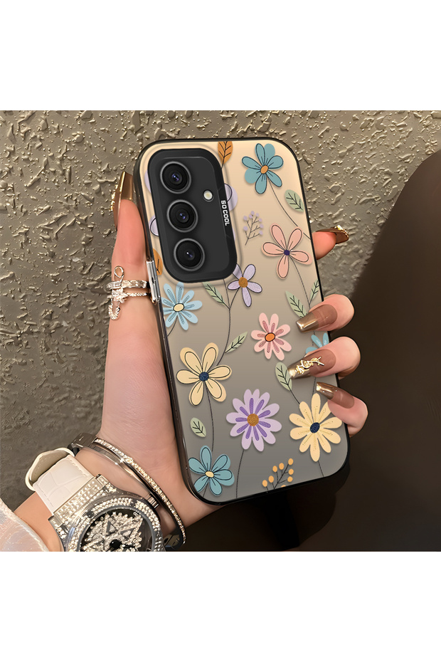 Samsung Galaxy S24 Plus Compatible Stylish Floral Pattern Anti-Drop Phone Case