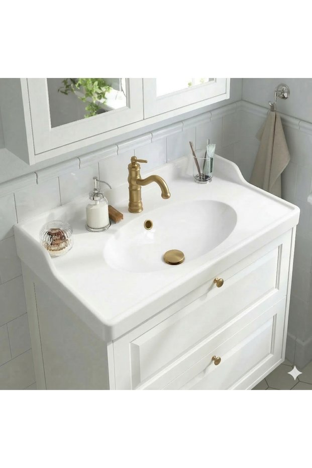 Vintage Sink Faucet Retro Bathroom Faucet Matte Gold Color