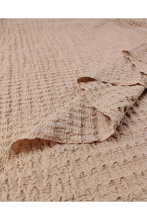 Ashy Pink Beige Colorful Wrinkled Jersey Fabric 155X190Cm
