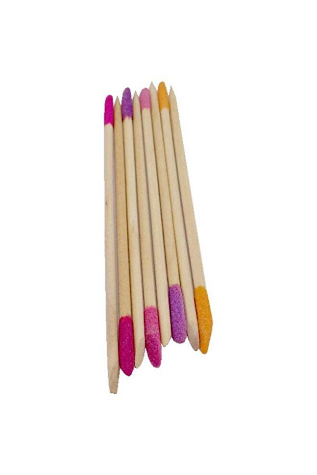CT447 8-Piece Wooden Nail Sticks Multicolour