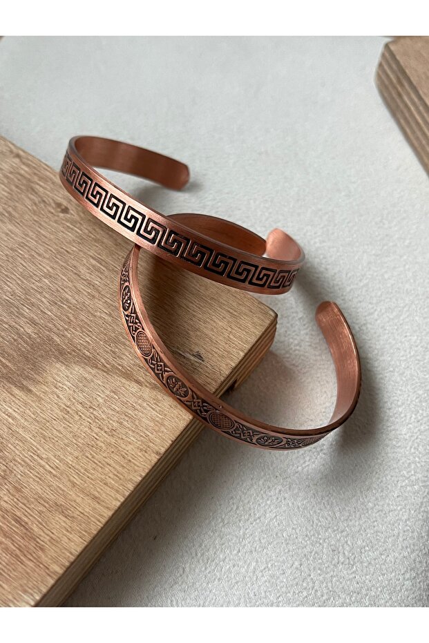2 Piece Copper Combination Bracelet 100% Copper Bracelet Handmade Copper Bracelet Pure Copper Bracelet