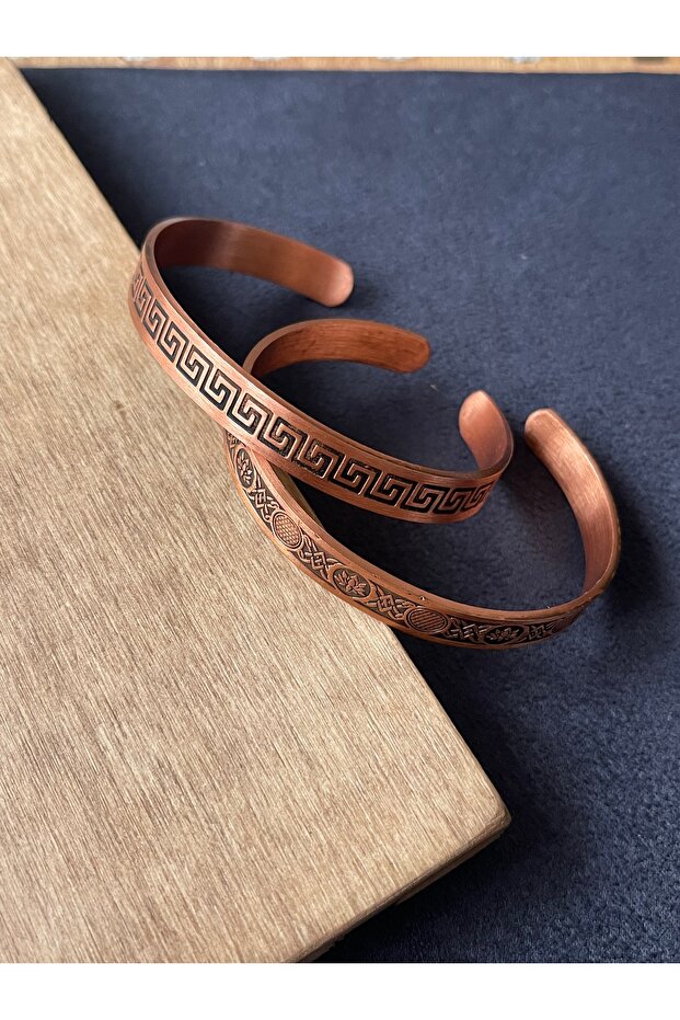 2 Piece Copper Combination Bracelet 100% Copper Bracelet Handmade Copper Bracelet Pure Copper Bracelet