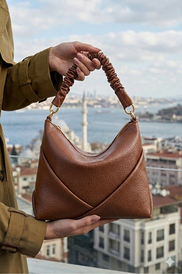 Women's New Season Stylish Detailed Multi-Useful Long Strap Hand and Shoulder Bag