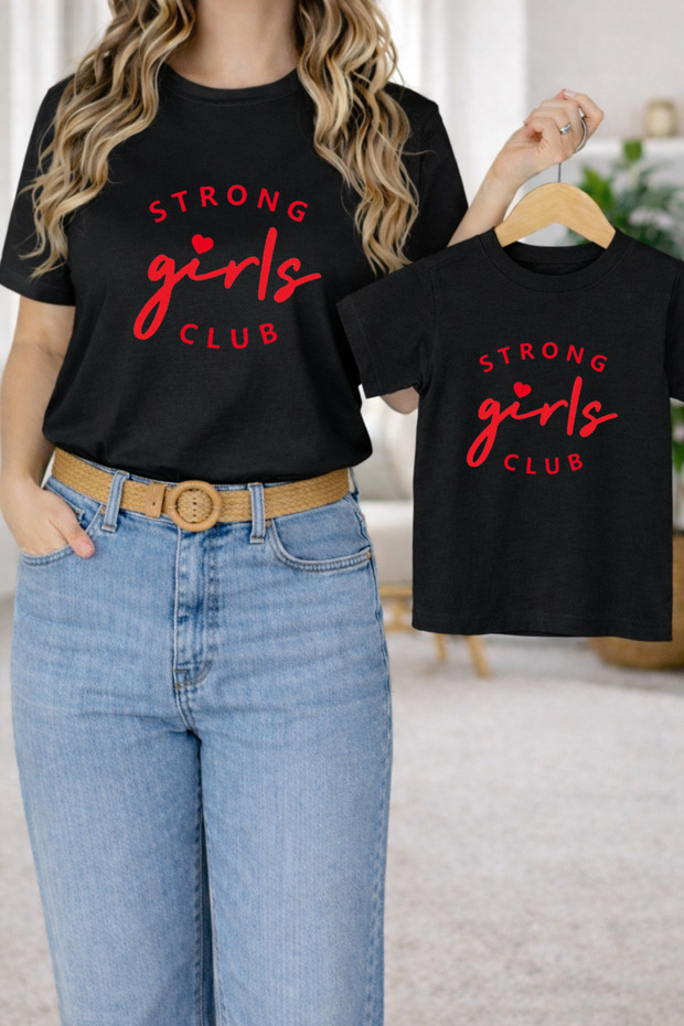 T-Shirt Mother Daughter Combination Oversize – Mother & Child Twin Printed T-Shirt (Single Price)