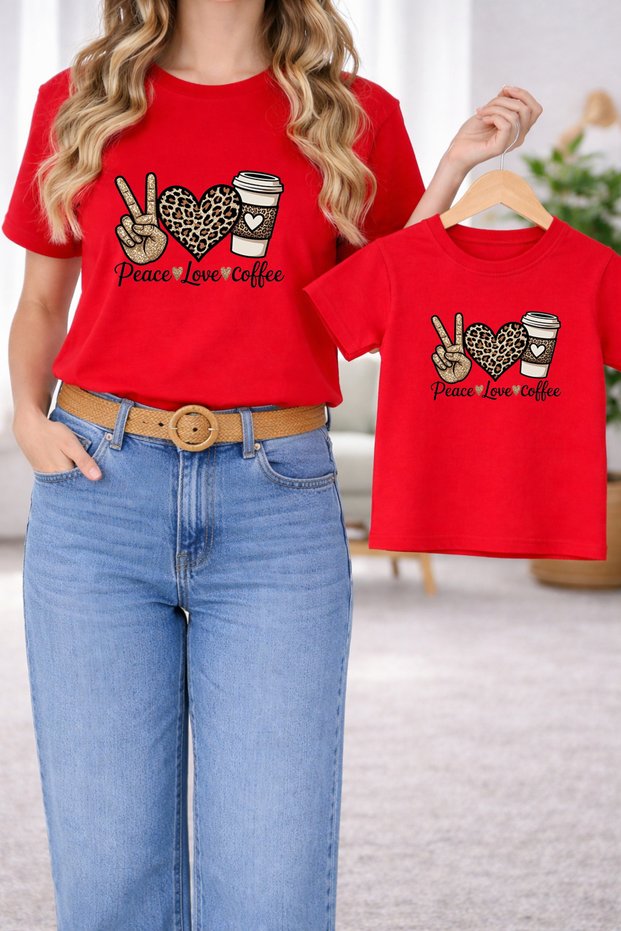 T-Shirt Mother Daughter Combination Oversize – Mother & Child Twin Printed T-Shirt (Single Price)