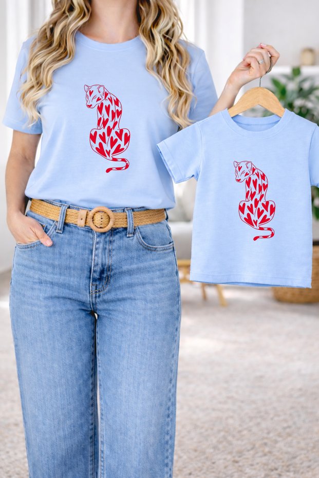 T-Shirt Mother Daughter Combination Oversize – Mother & Child Twin Printed T-Shirt (Single Price)