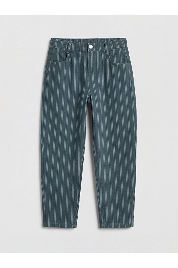 Navy Blue Baggy Fit Boys' Gabardine Trousers from Güli̇s Gi̇yi̇m