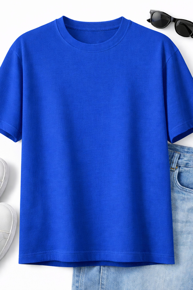 Basic Unisex Cotton T-Shirt – Plain Design Comfortable Fit Casual T-Shirt