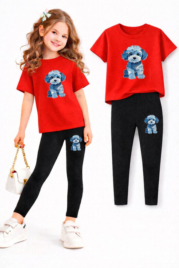 Girl's Leggings and T-Shirt Set/ Mother-Daughter Matching Outfit