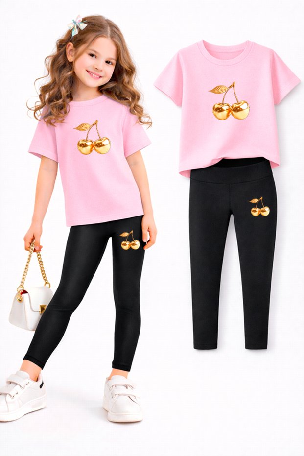 Girl's Leggings and T-Shirt Set/ Mother-Daughter Matching Outfit