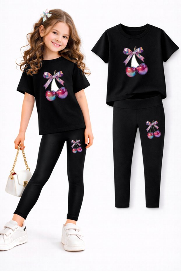Girl's Leggings and T-Shirt Set/ Mother-Daughter Matching Outfit