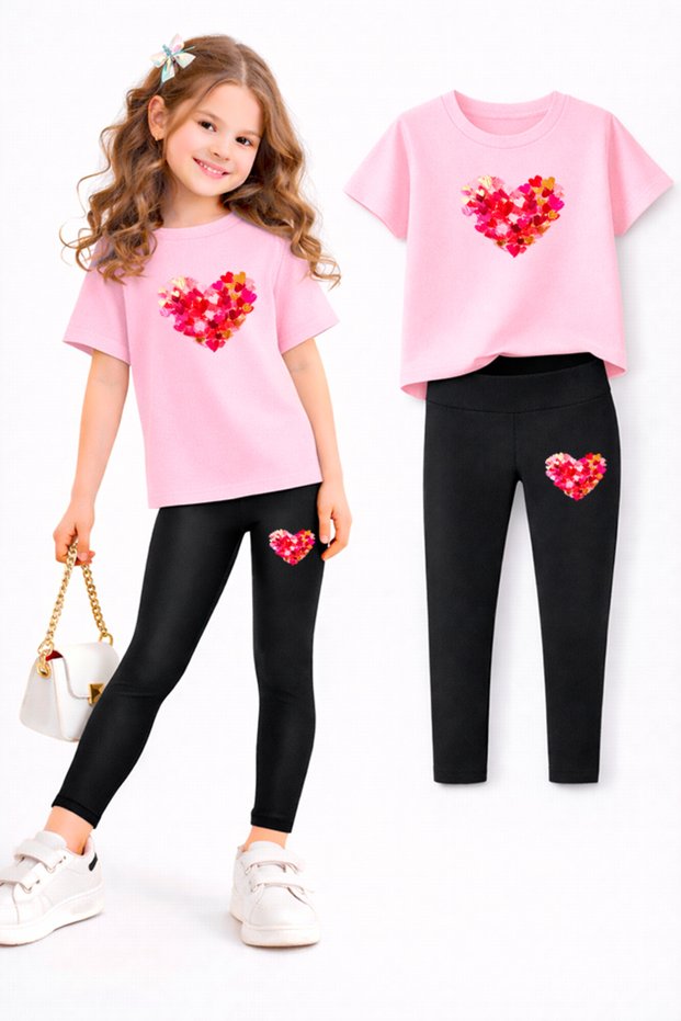 Girl's Leggings and T-Shirt Set/ Mother-Daughter Matching Outfit