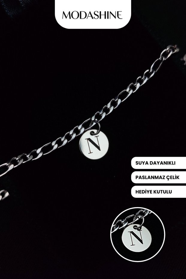 Letter N Bracelet – Stainless Steel Bracelet, Gift for Lover, Spouse, Mother, Father, Friend