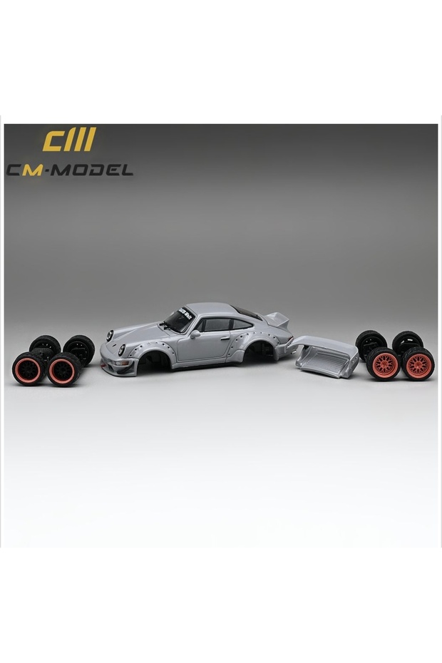Model 1/64 - Porsche Rwb 964 Wide Body Grey (Plexi-Carton-Without Gelatin)