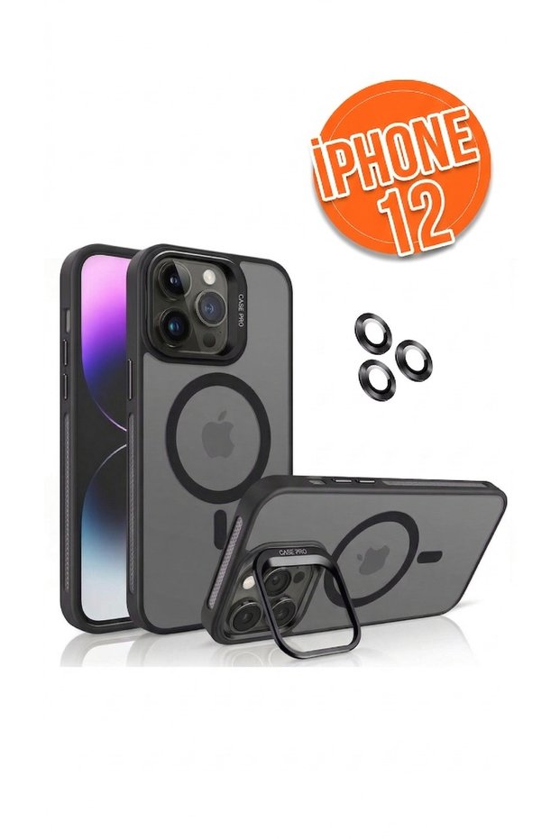 iPhone 12 Compatible Magsafe Supported Military Grade Shock Absorbing Case with Camera Lens Protection Gift