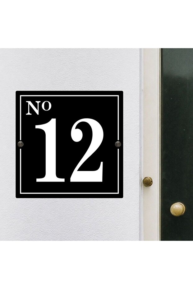Door - Villa - Garden - Apartment - Wall Number 25X25Cm Number No - 12 Twelve Will Be Sent