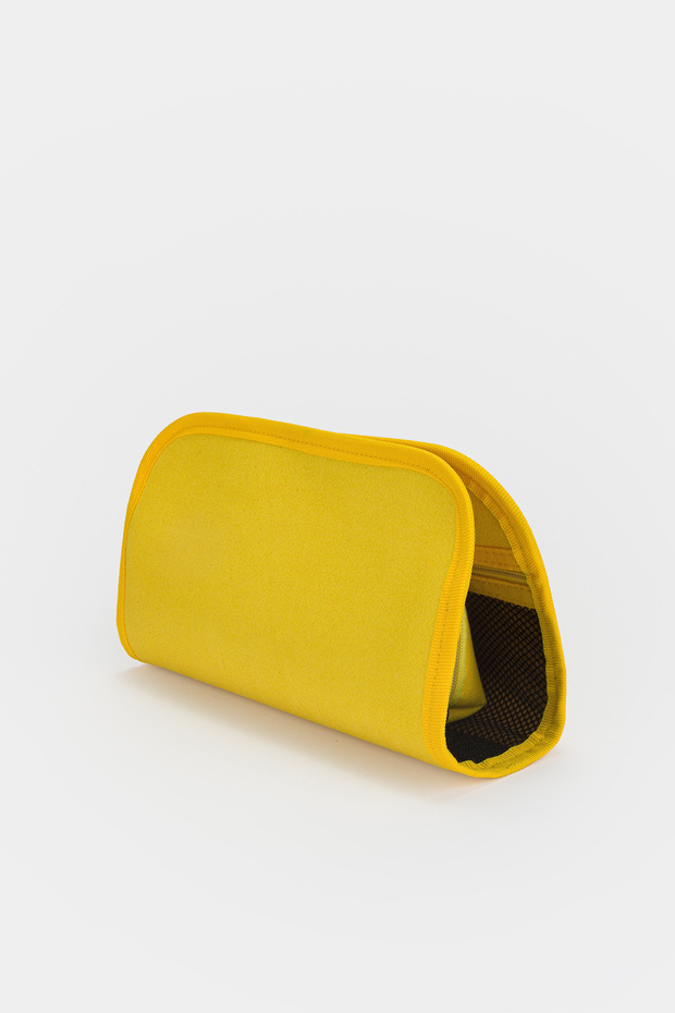 Pop-Up Makeup Bag Organizer with Inner Pocket Travel Cosmetic Bag Triangle Design