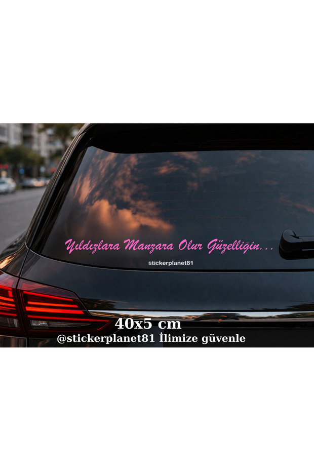 The Scenery Becomes Stars the Beauty Becomes Written Auto Windshield Sticker 40X5 cm Car Rear Window Writing