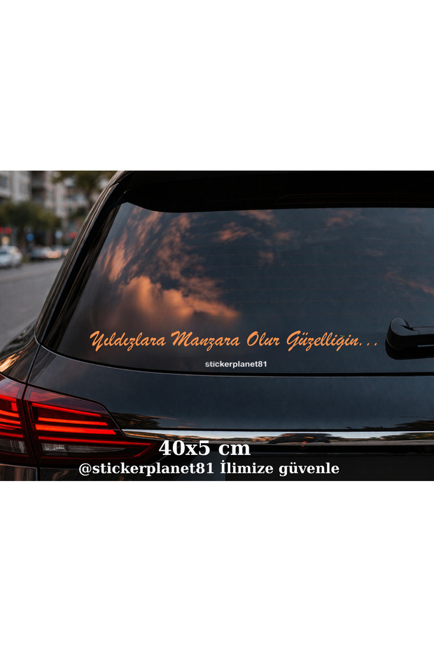The Scenery Becomes Stars the Beauty Becomes Written Auto Windshield Sticker 40X5 cm Car Rear Window Writing