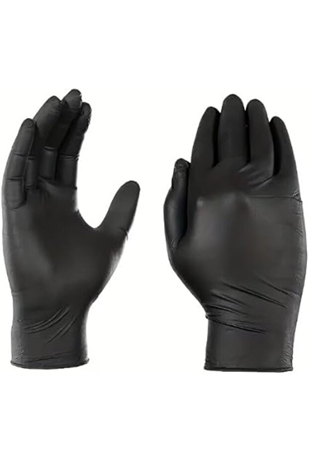 Black Disposable Multi-Use Gloves Medium 100pcs Powder-Free Non-Sterile Ambidextrous Nitrile/Vinyl T
