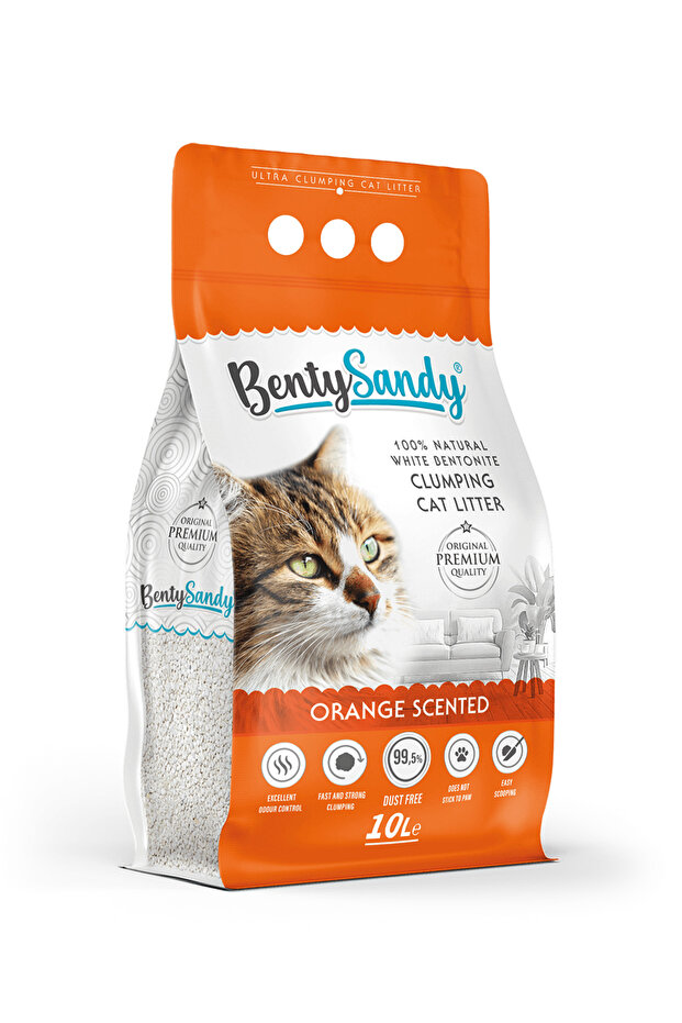 BentySandy Ultra Clumping Cat Litter (Orange 10L)