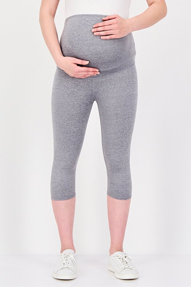 Women Pull On Plain Leggings, Grey